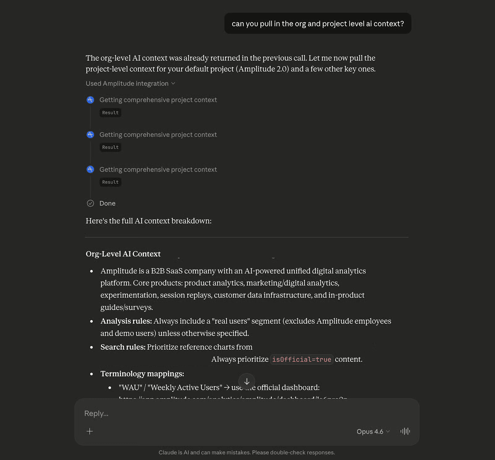 Organization and Project-level AI Context in External MCP Calls