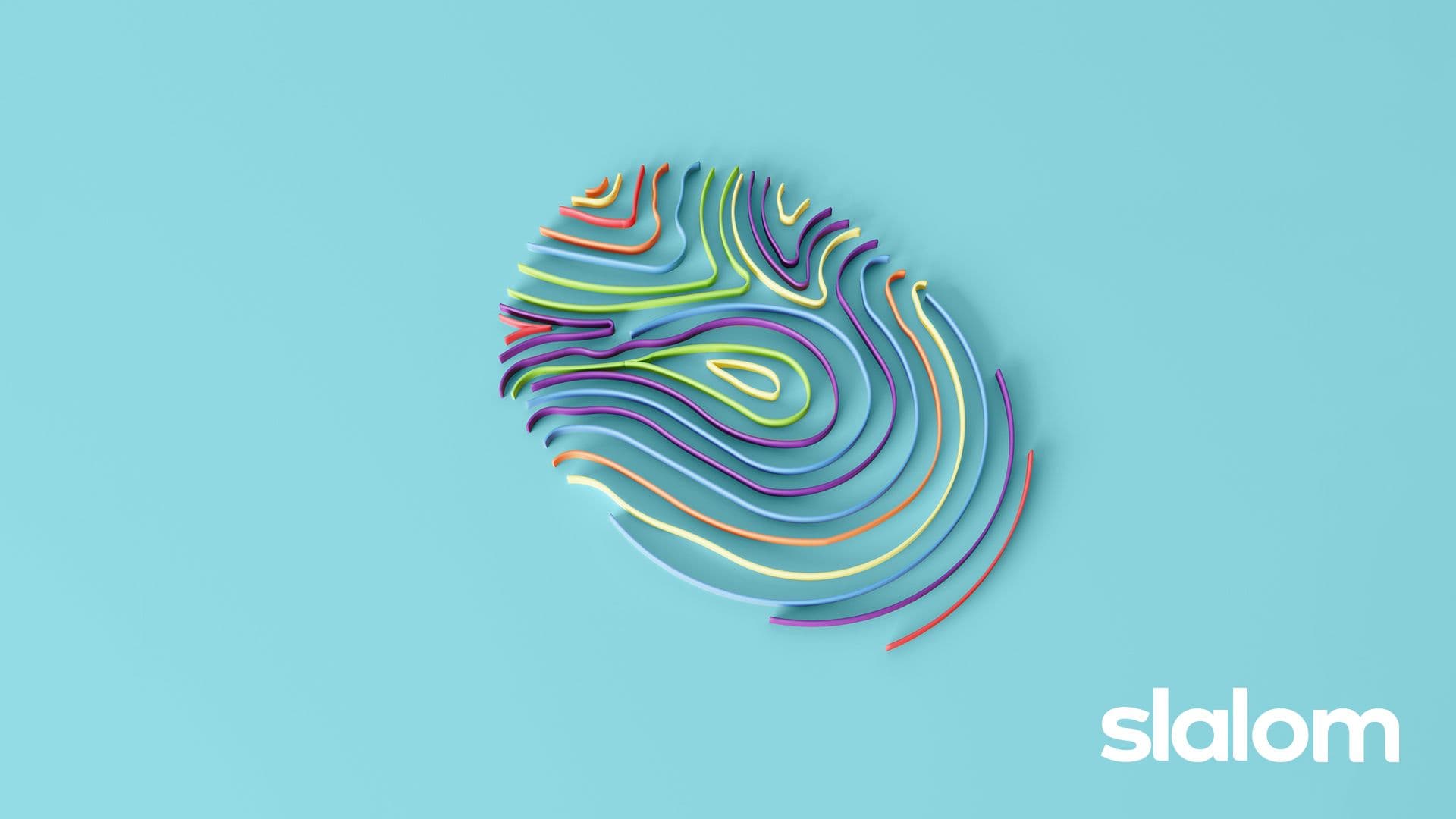 fingerprint with colorful lines