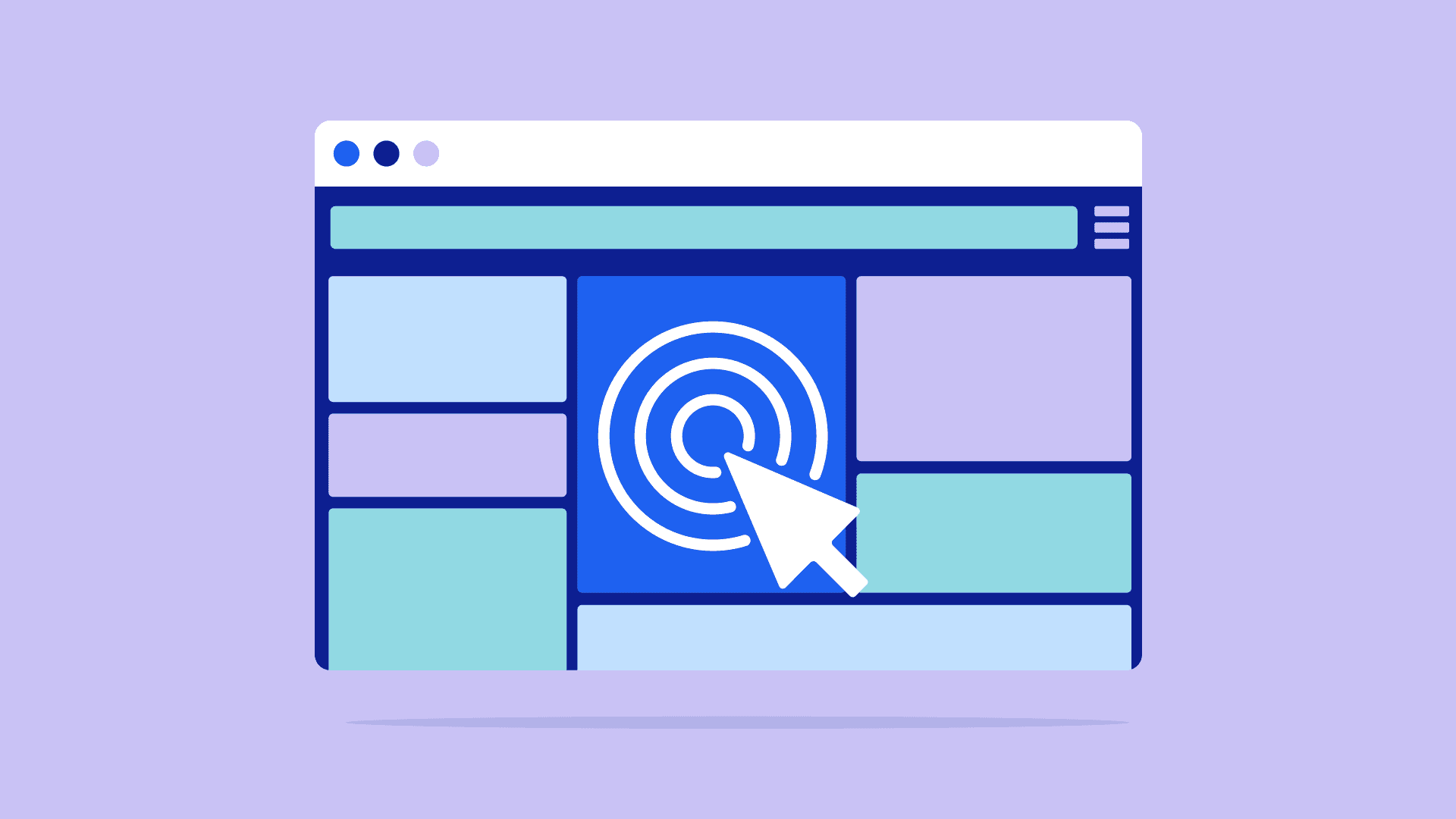 An abstract graphic image representing retail media networks