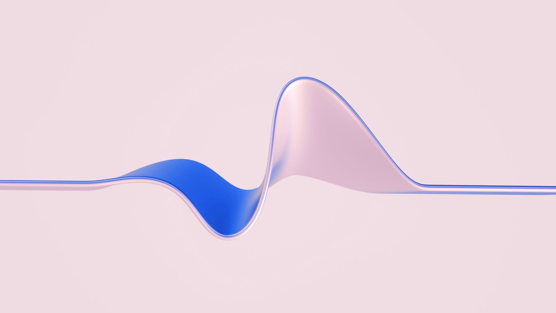A wave traveling through a blue ribbon, suggesting a vibe like with vibe marketing.